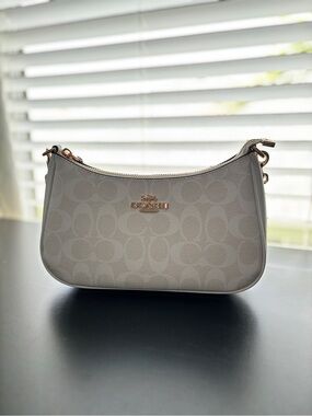 Coach | Bags | Coach Soho Signature Blue Jacquard White Leather